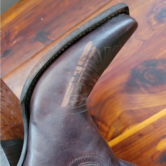 Tony Lama Red/Brown Boots - Picture 6 of 6